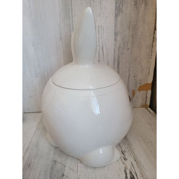 target Easter bunny cookie jar bowtie spring home decor - Picture 7 of 9